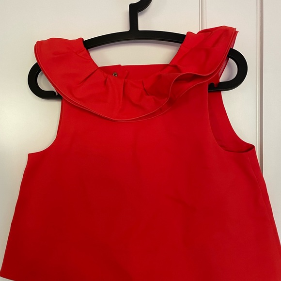 Tibi signature V-neck ruffle top, brand new - Picture 2 of 4